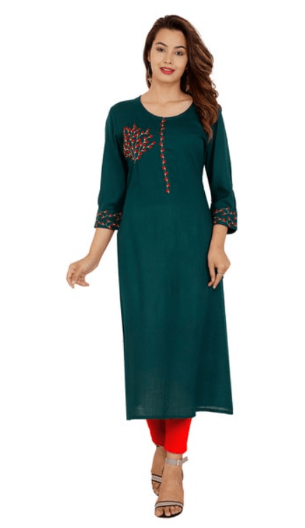 NITVAN Embellished Straight Kurta